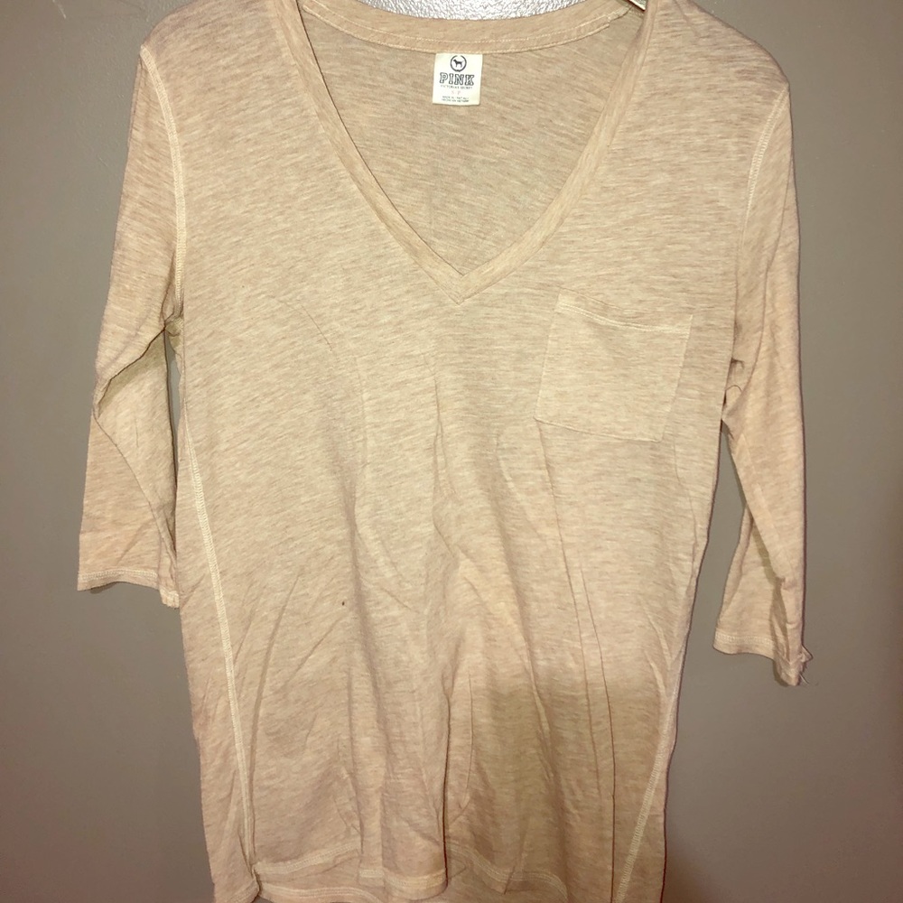 VS Pink tan shirt